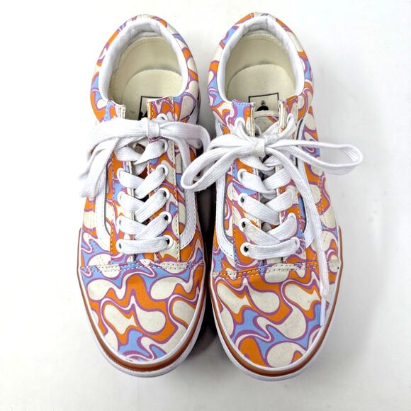 Vans Old Skool Stackform UV Activated Ink Peace Platform Sneakers Women Sz 7.5 - Picture 5 of 12
